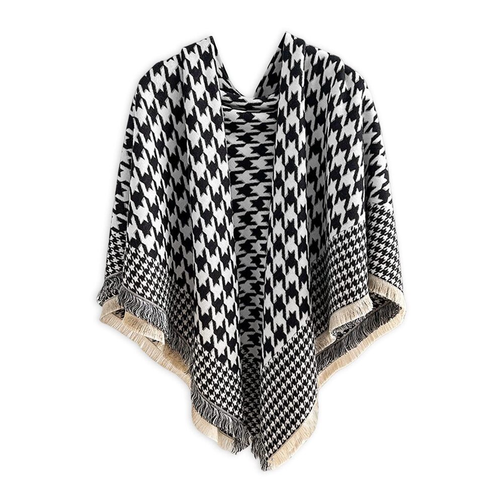 4274 Winter Warm Cashmere Shawl Large Scarf Women Houndstooth Check